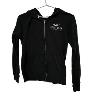 Retro Hollister CA Black Full Zip Women’s S Hoodie